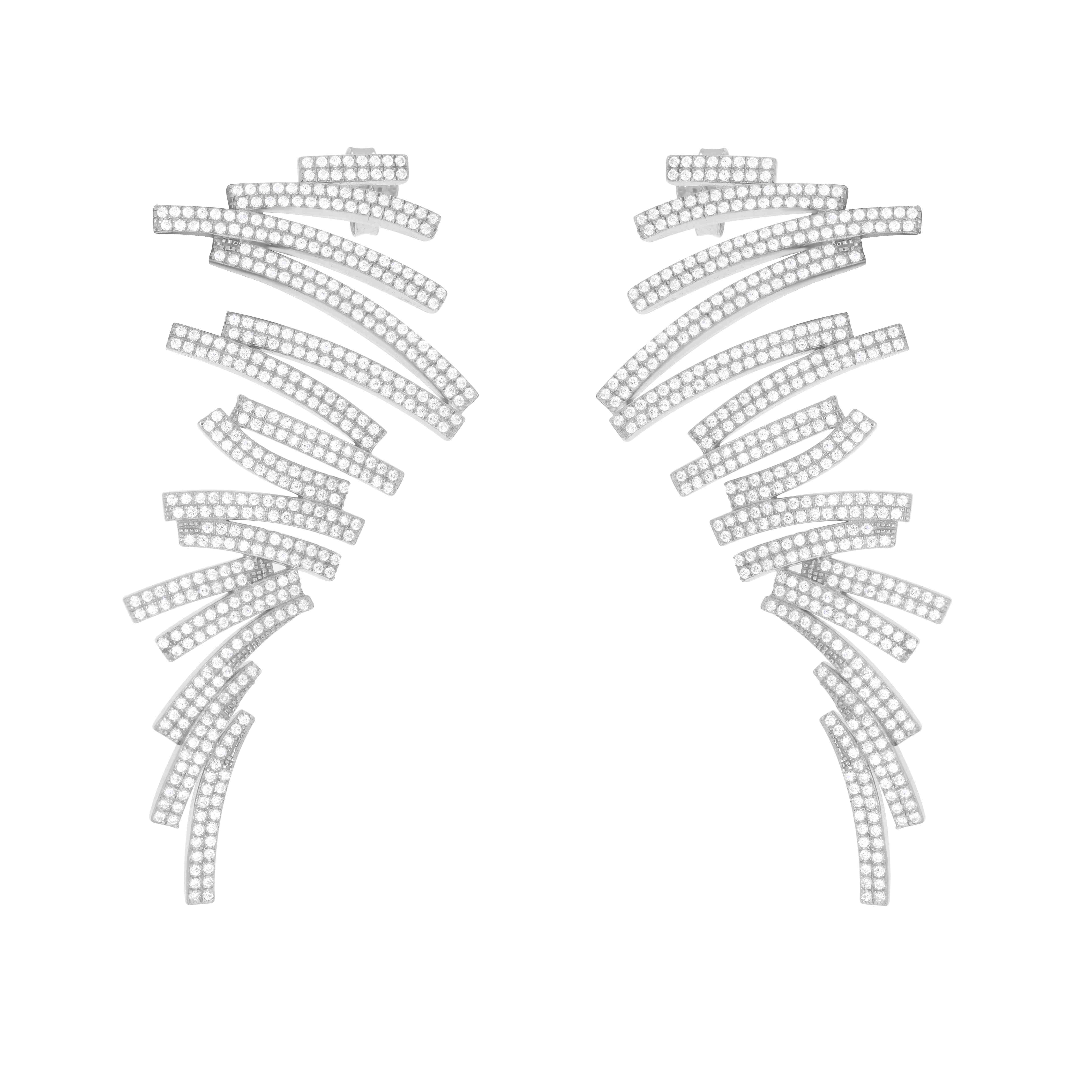 Scattered Surety White Earrings ER21556A
